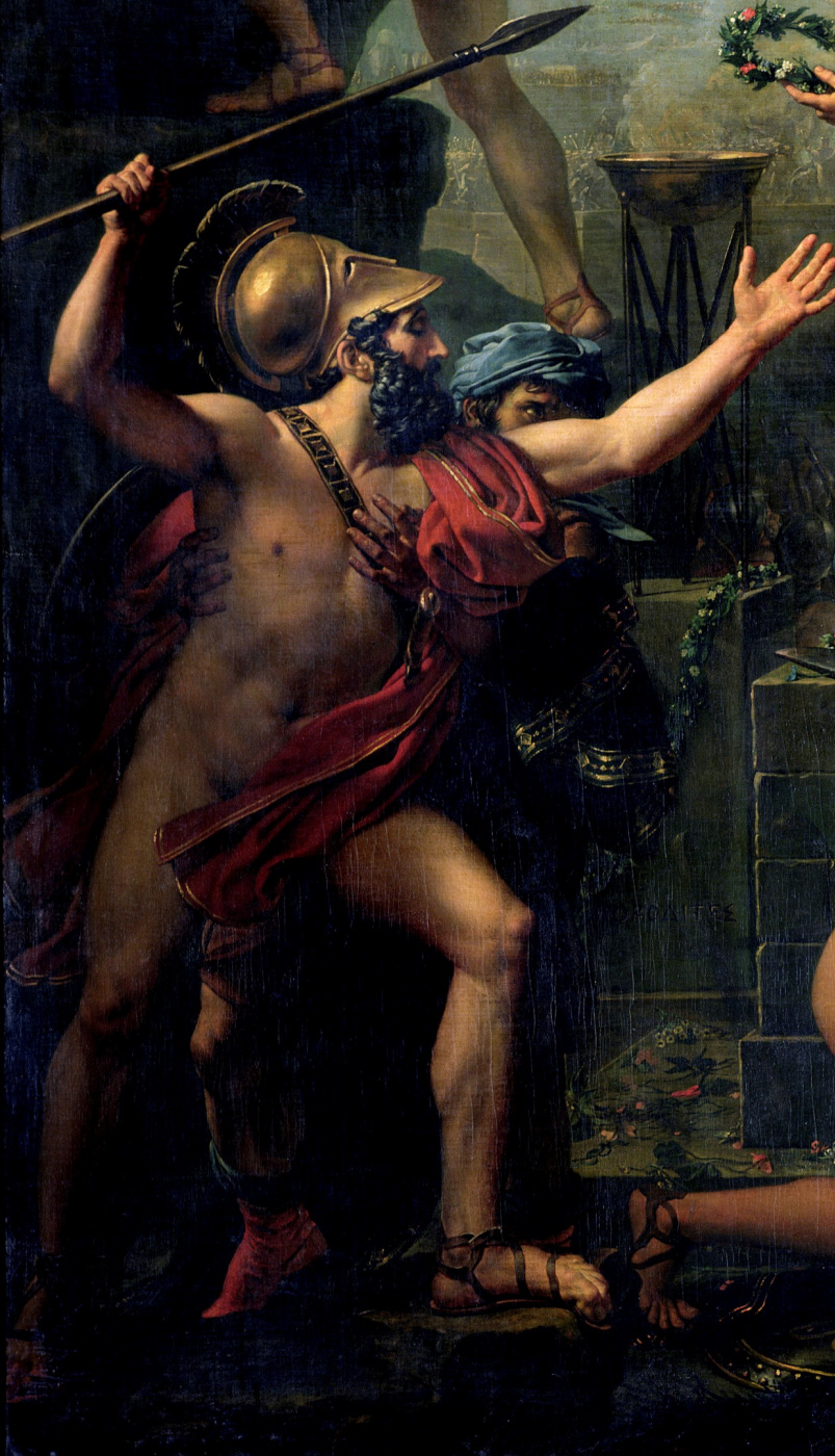 Jacques-Louis David. Leonid at Thermopylae. Fragment