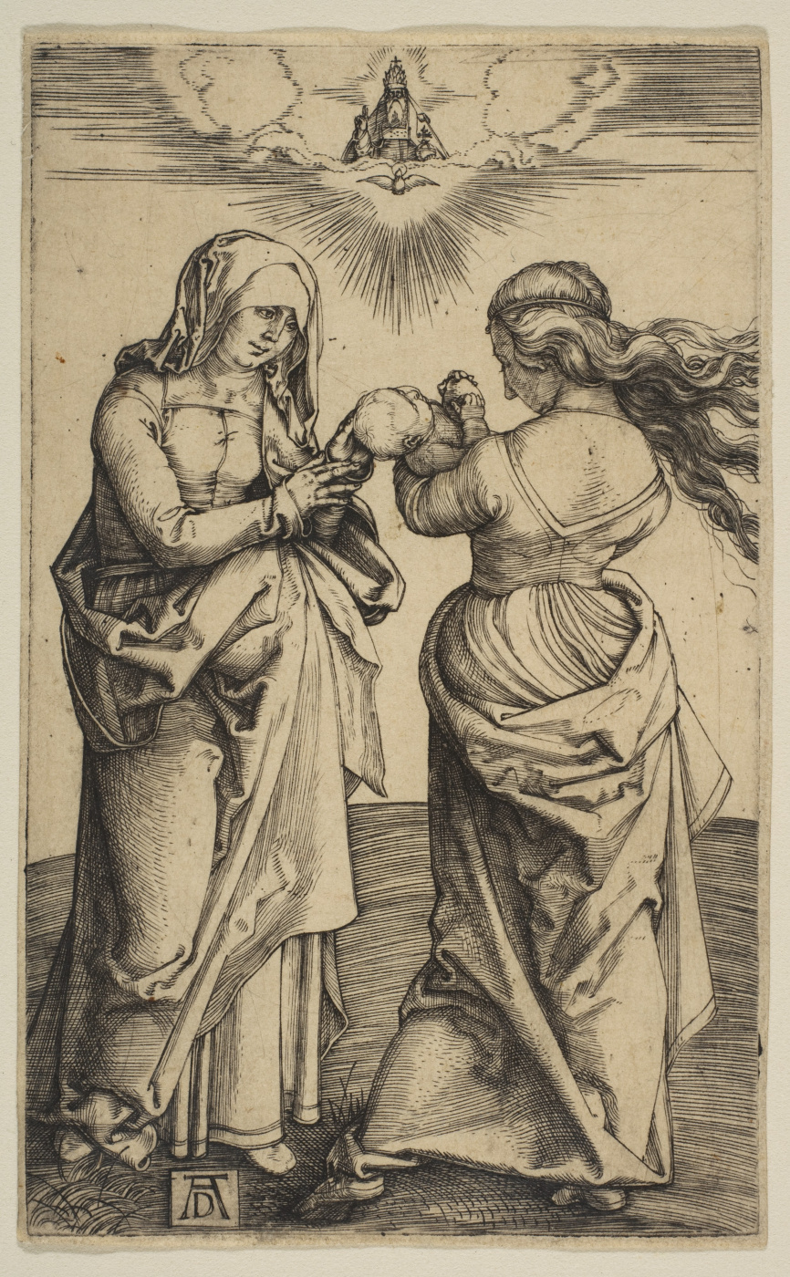 Albrecht Durer. La Vierge et l'Enfant Christ et Sainte Anne