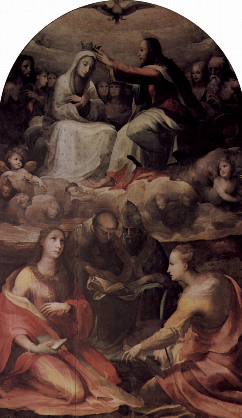 Domenico Beccafumi. The coronation of Mary with saints