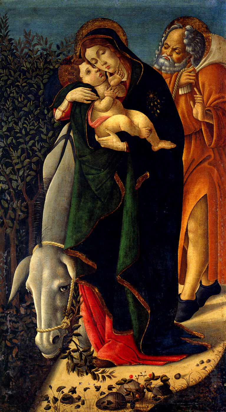 Sandro Botticelli. Rest on the flight into Egypt