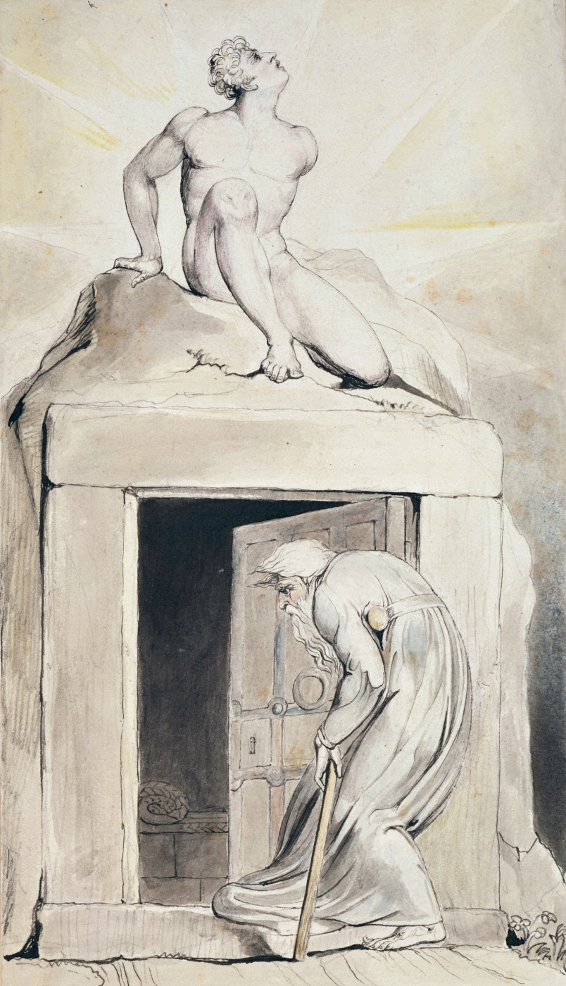 William Blake. The door of death. Illustration to the poem by Robert Blair's "the Grave"