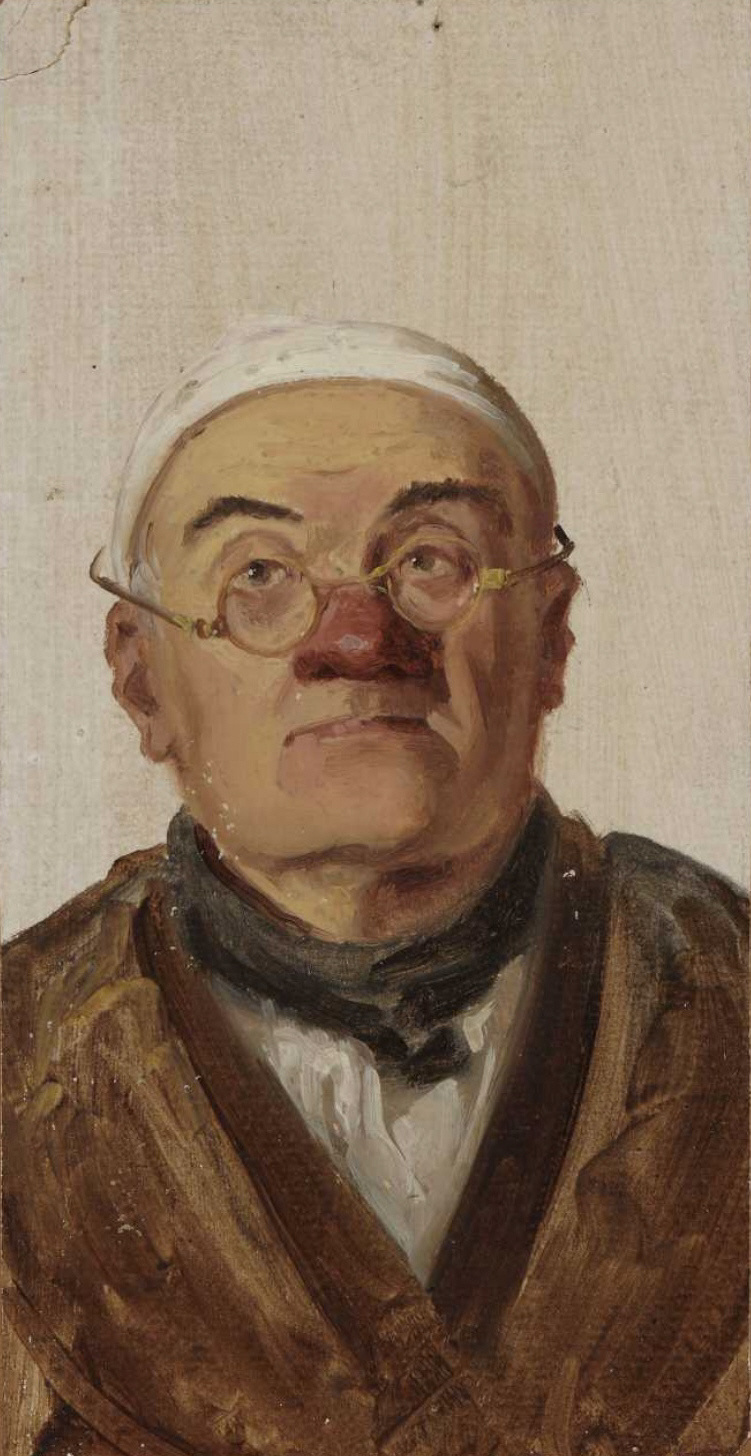 Karl Spitzweg. Portrait of a man. A sketch for the painting "the Poor poet"