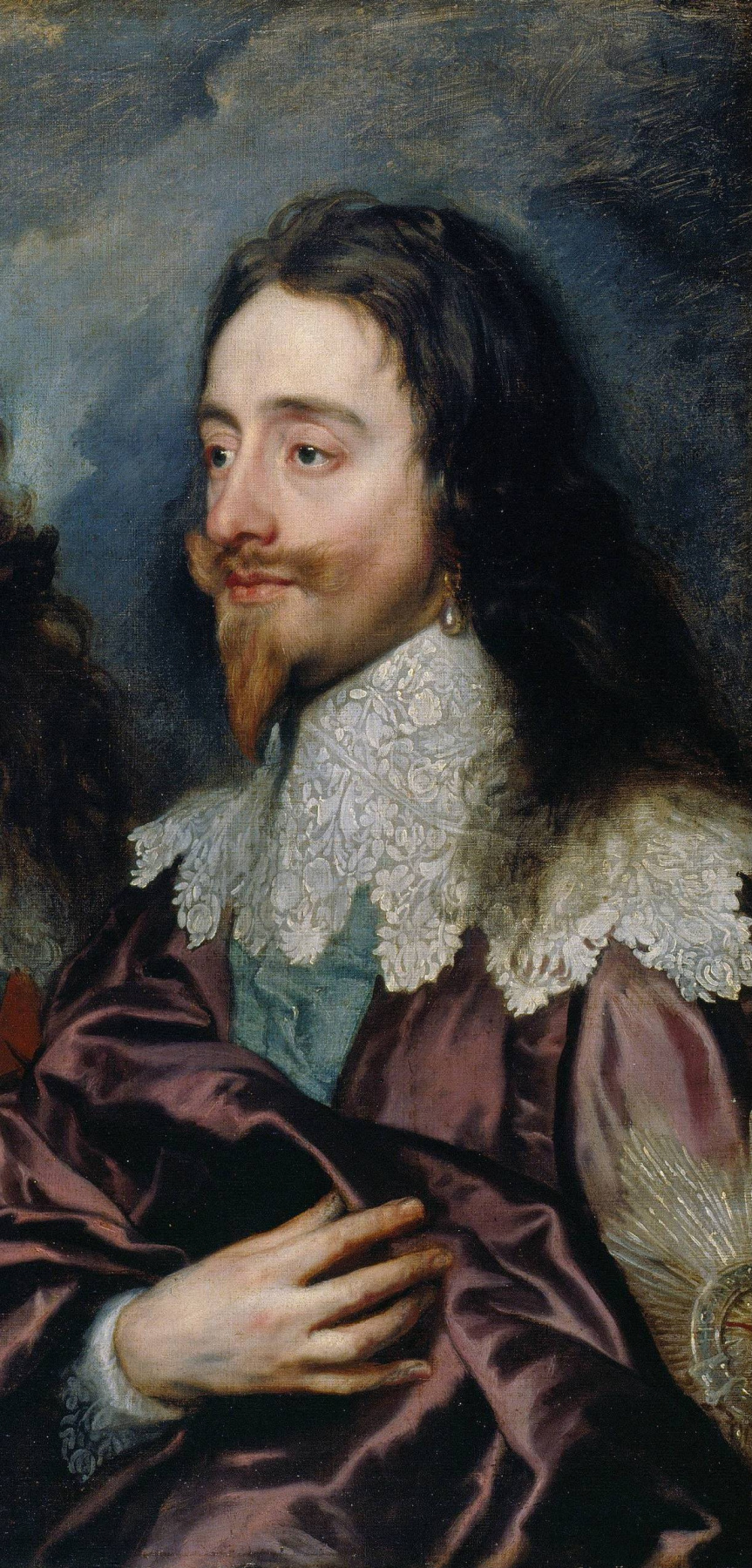Anthony van Dyck. Triple portrait of Charles I, king of England (detail)