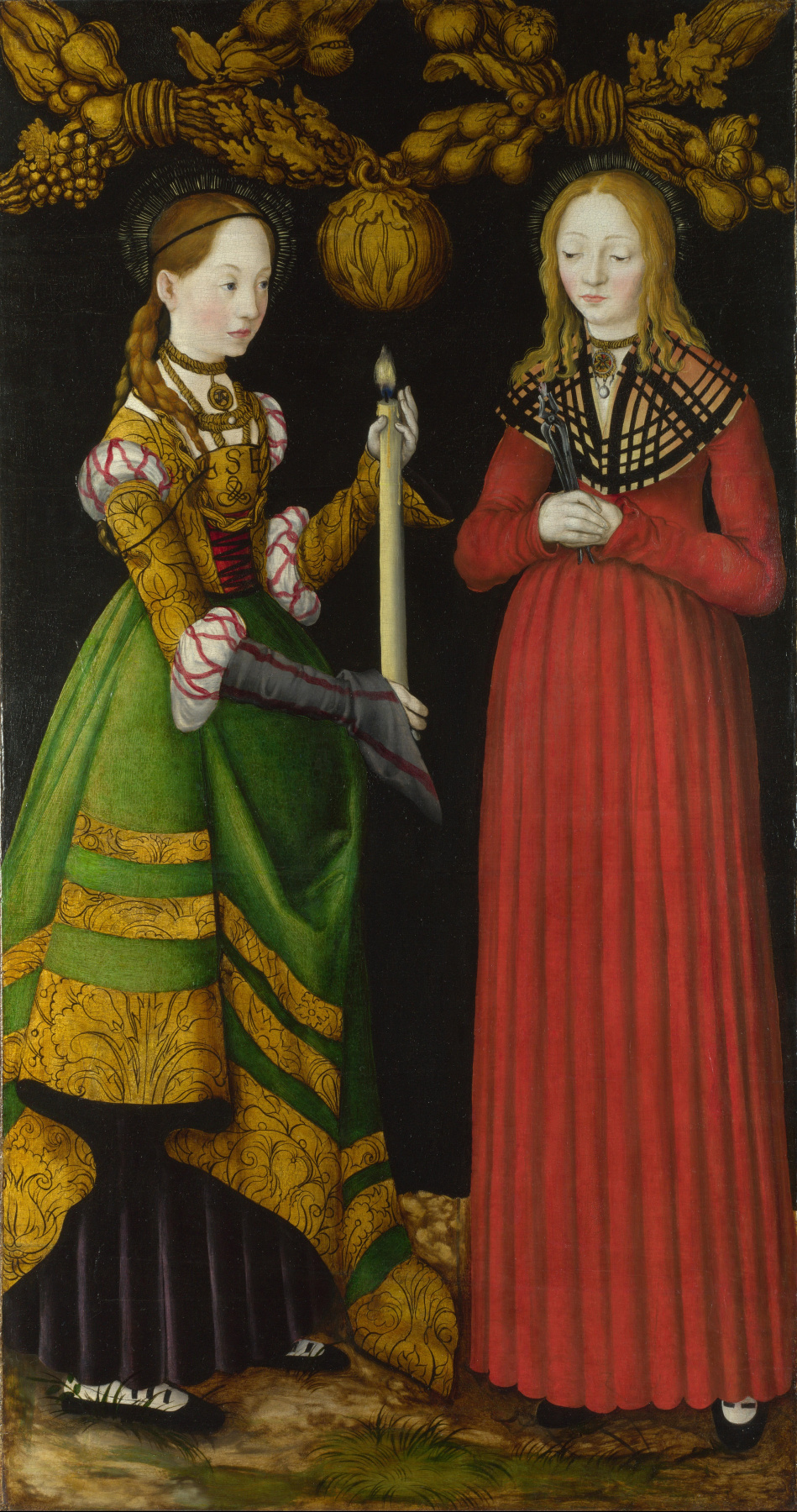 Lucas Cranach the Elder. Saints Genevieve and Apollonia