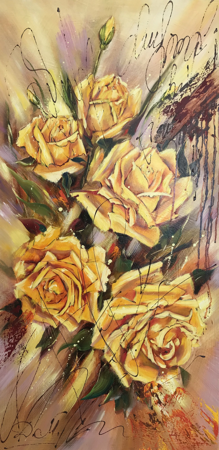 Diana Malivani. Yellow Roses