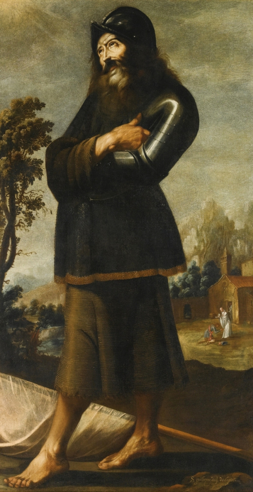Francisco de Zurbaran. Santa Guglielmo Guglielmo D'Aquitania Uccide