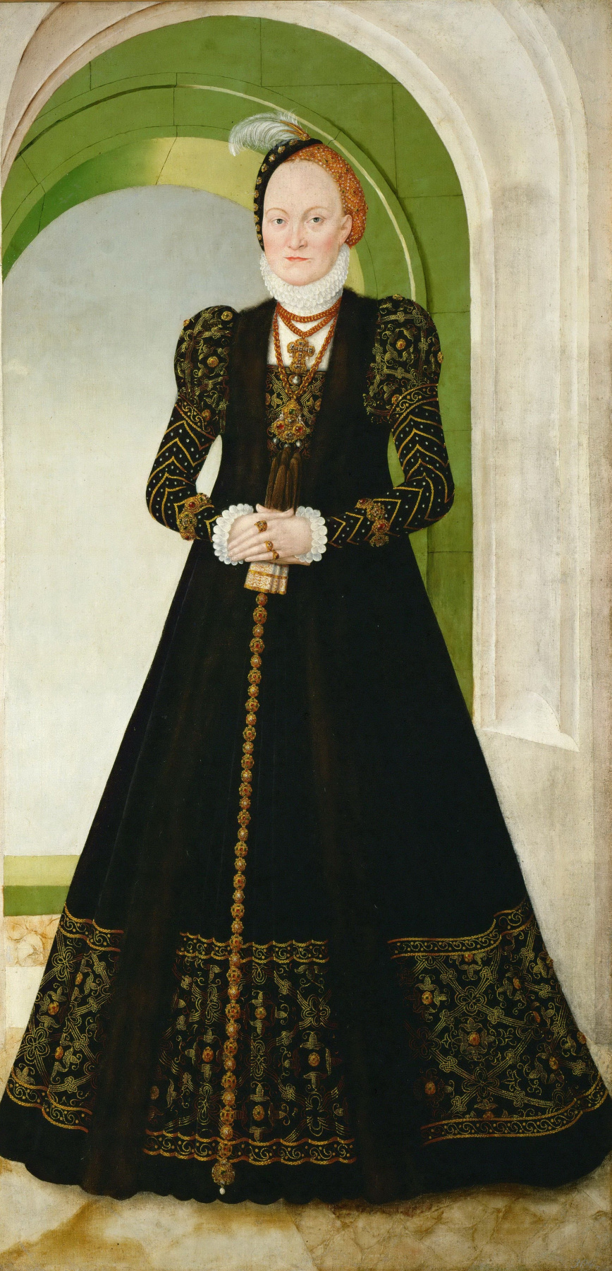 Lucas the Younger Cranach. Portrait Of Anna Danish