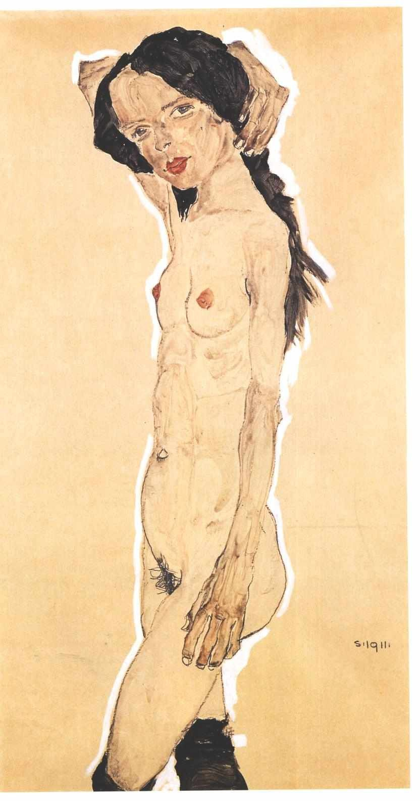 Egon Schiele. Standing Nude