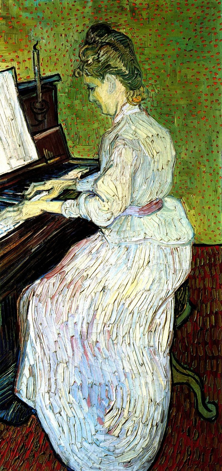 Vincent van Gogh. Marguerite Gachet at the piano