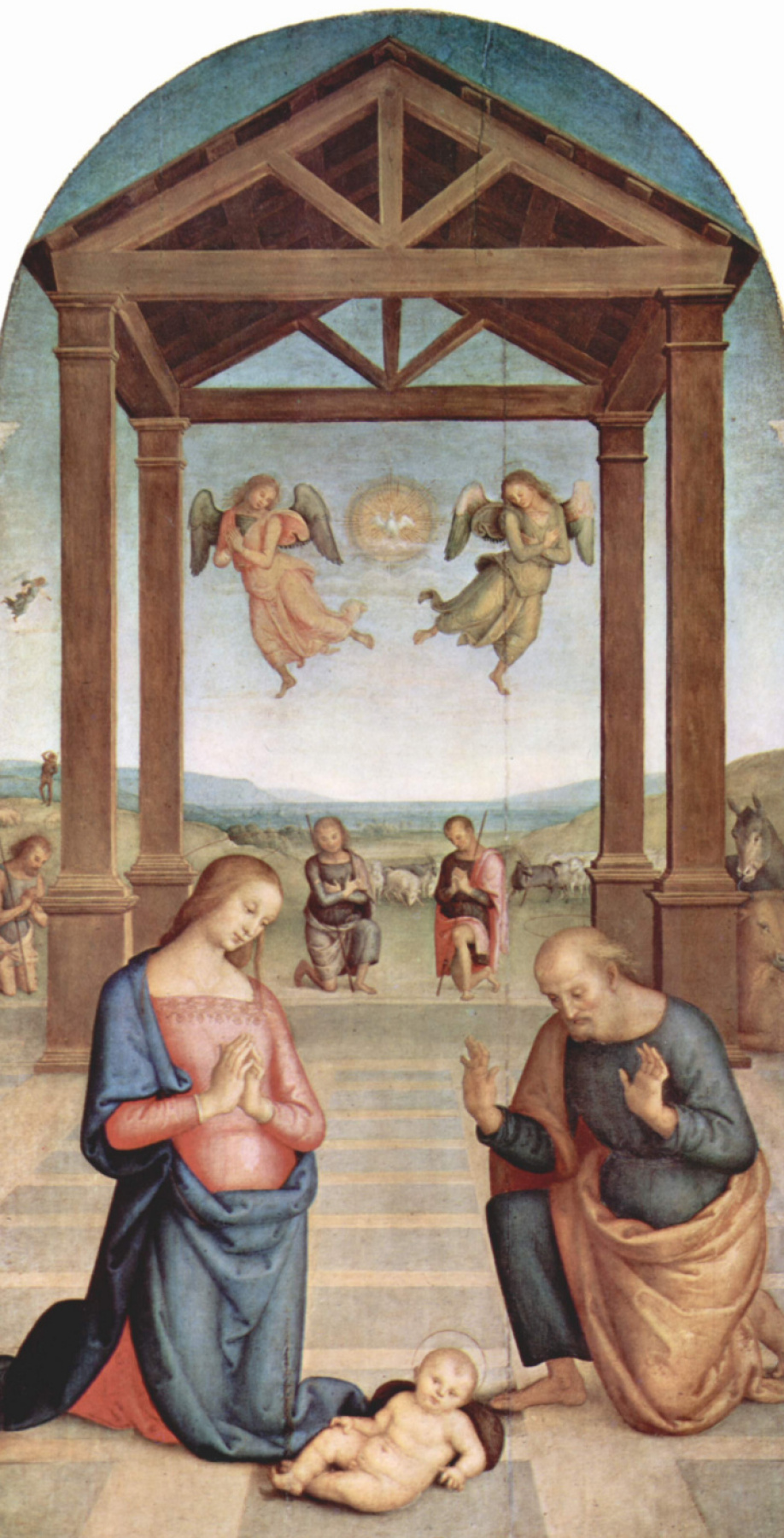 Pietro Perugino. Altar of St. Augustine. The adoration of the shepherds