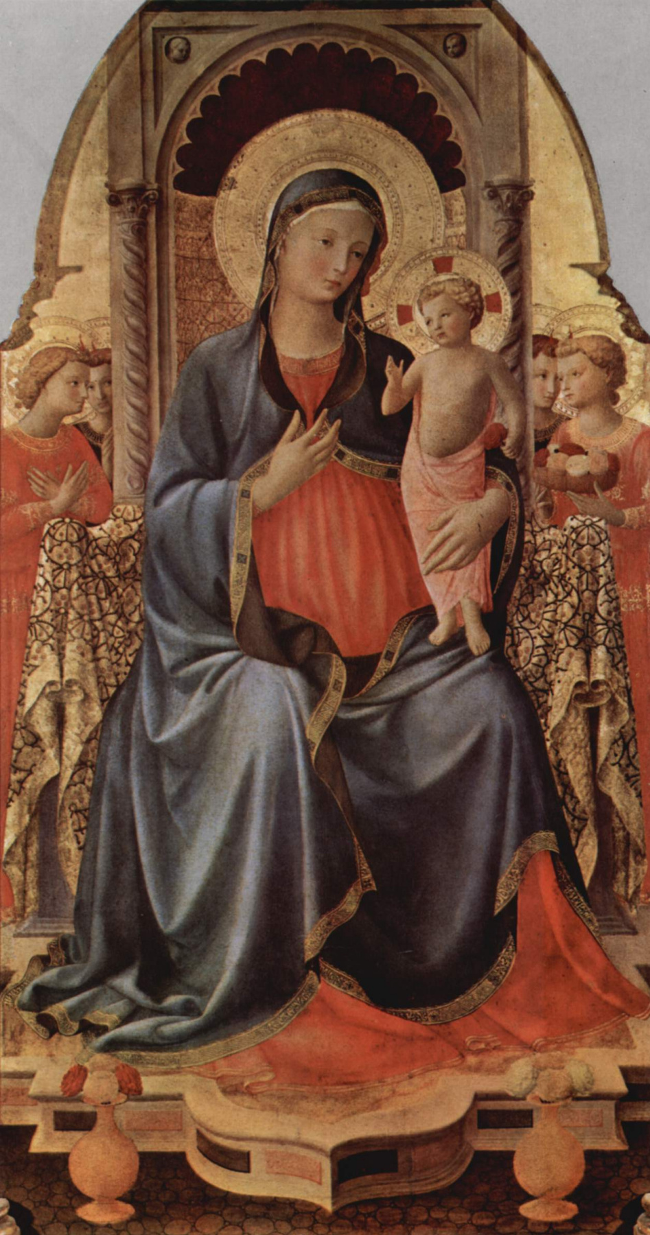 Фра Беато Анджелико. Corton Triptych. Central Panel: Mary with Baby and Angels