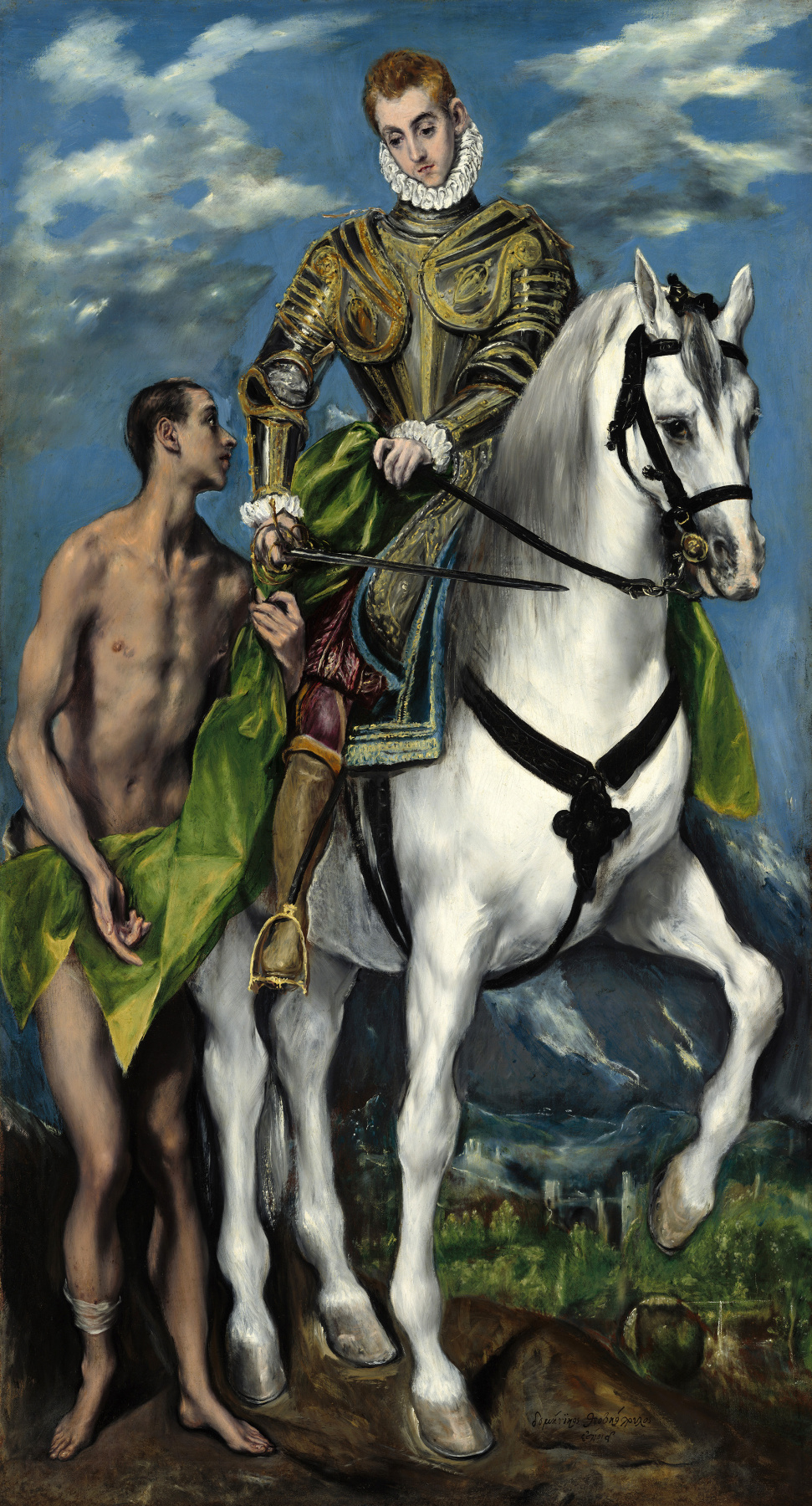 Domenico Theotokopoulos (El Greco). Saint Martin and the beggar