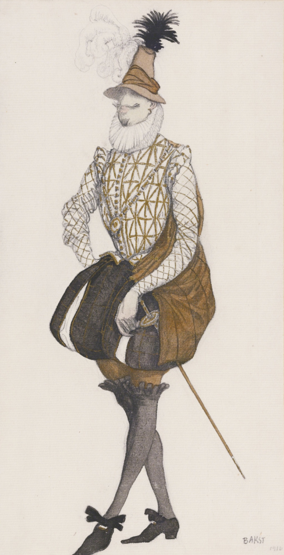 Lev (Leon) Bakst. The Spanish Prince. Costume design for the ballet "the Sleeping Princess"