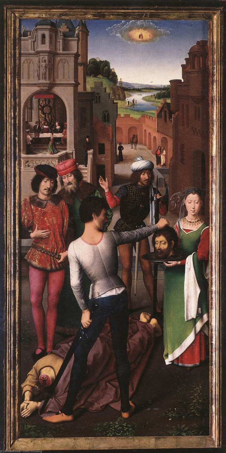 Hans Memling. La décapitation de saint Jean-Baptiste. L'autel de deux Jean. Aile gauche