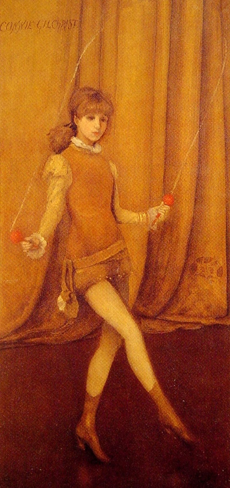 James Abbot McNeill Whistler. Harmony in yellow and gold: the gold girl Connie Gilchrist