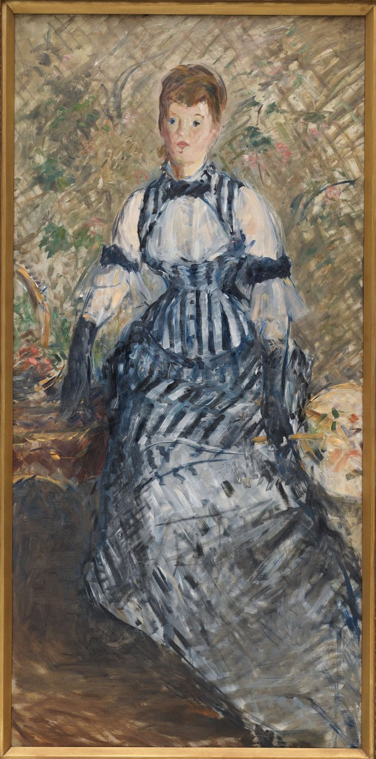 Edouard Manet. Akt der Frauen in gestreiften Kleid