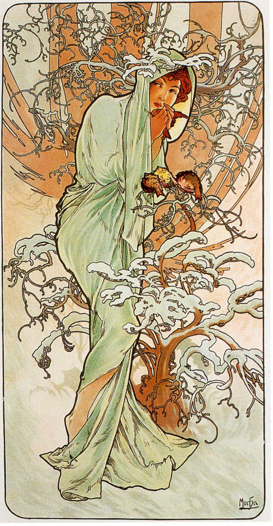 Alfonse Mucha. Winter. From the series "the seasons"