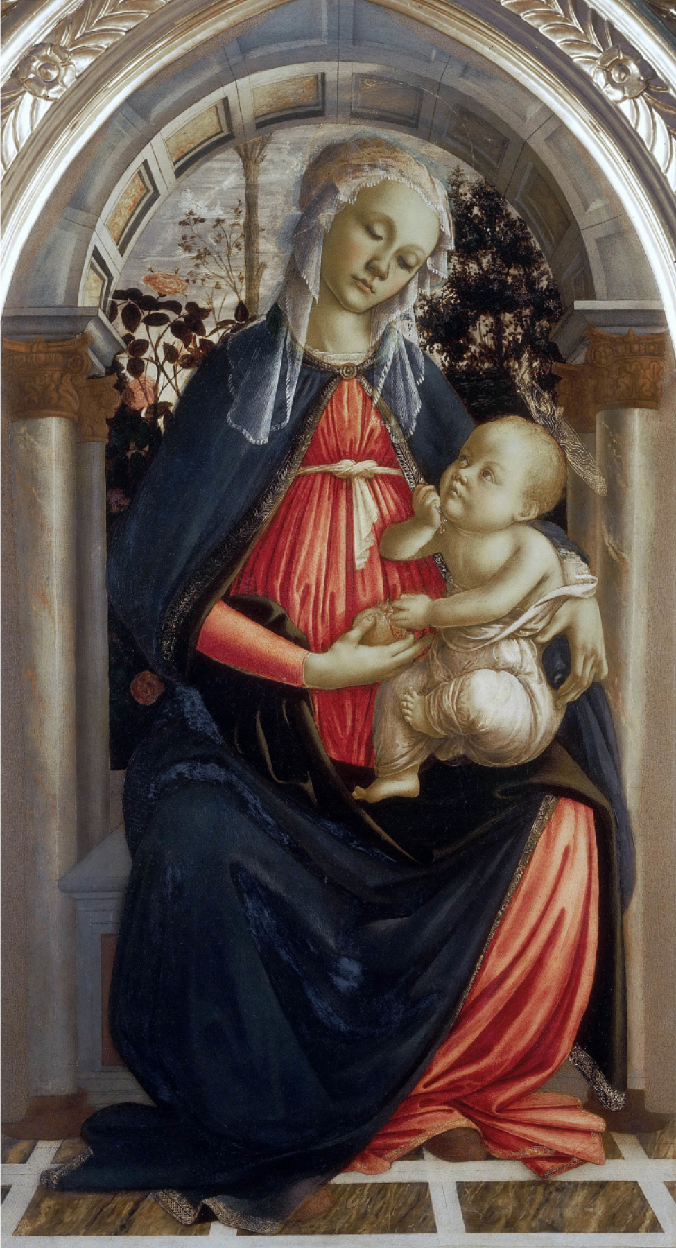 Sandro Botticelli. The Madonna del Roseto (Madonna of rose garden)