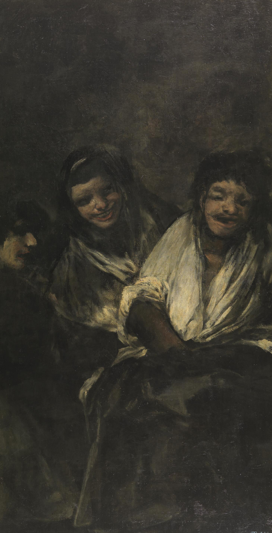 Francisco Goya. Two women and a man