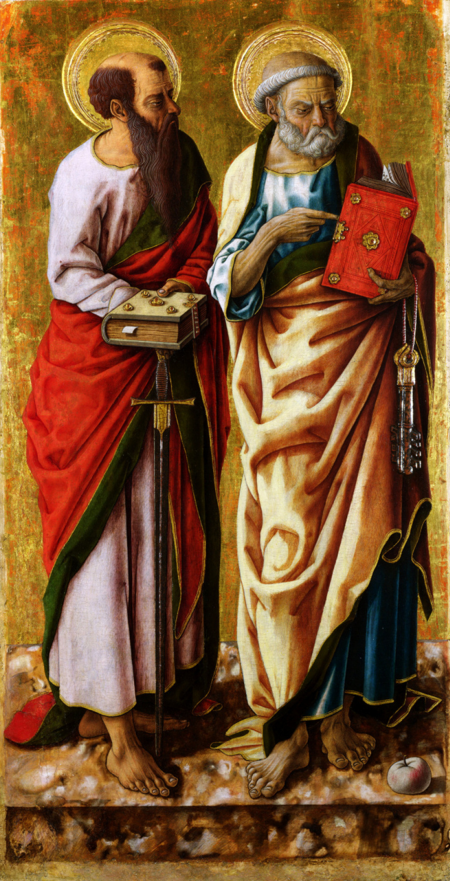 Carlo Crivelli. Saints Peter and Paul. Polyptych Of Porto San Giorgio. The panel on the left.