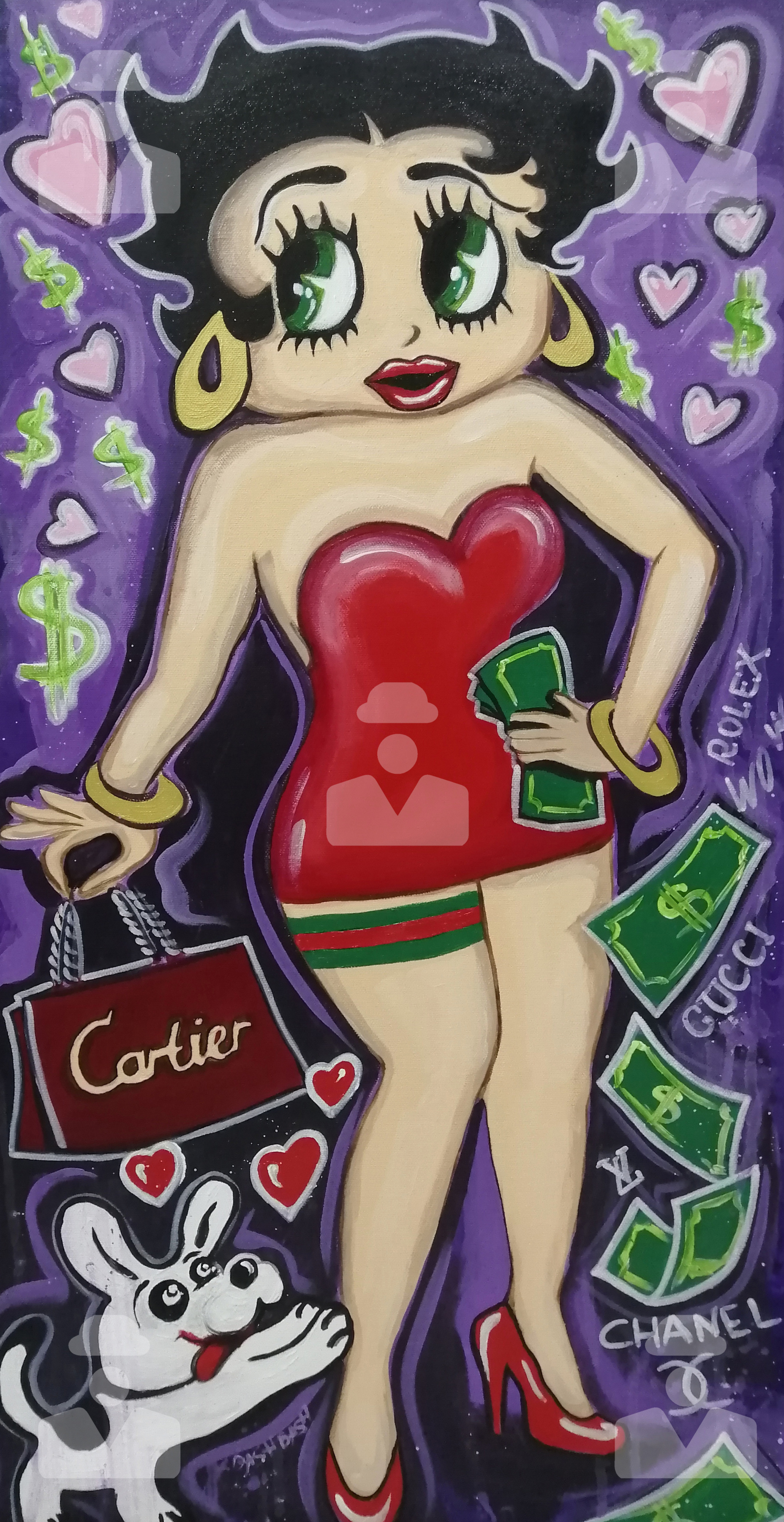 Buy an artwork: Betty Boop / Cartoon character / Money Art by Daria  Motovilova, Kirov | Arthive