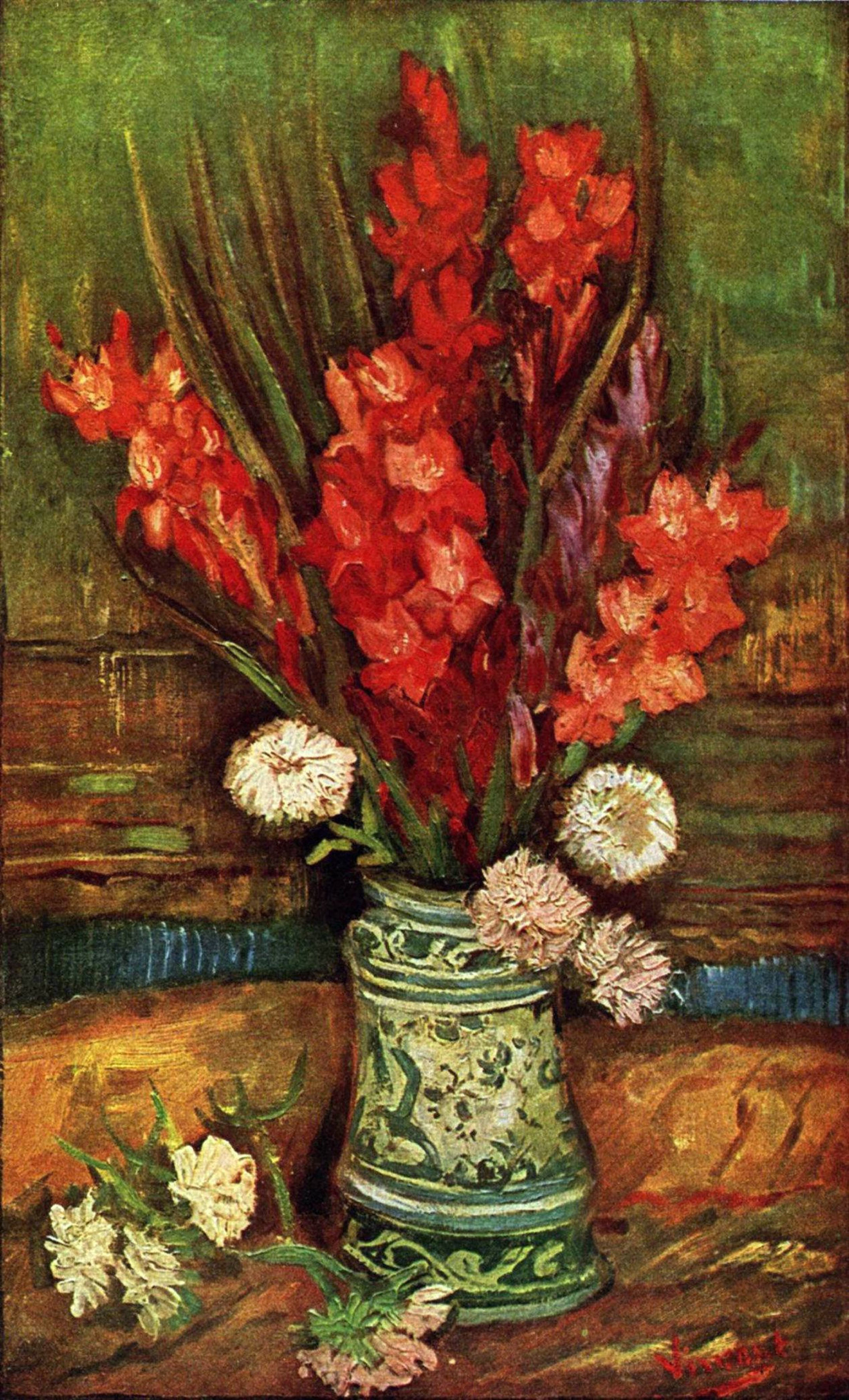 Vase With Red Gladioli By Vincent Van Gogh History Analysis Facts