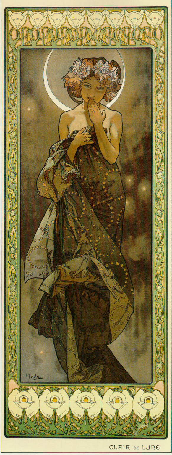 Alphonse Mucha. Moon. From the series "Moon and stars"