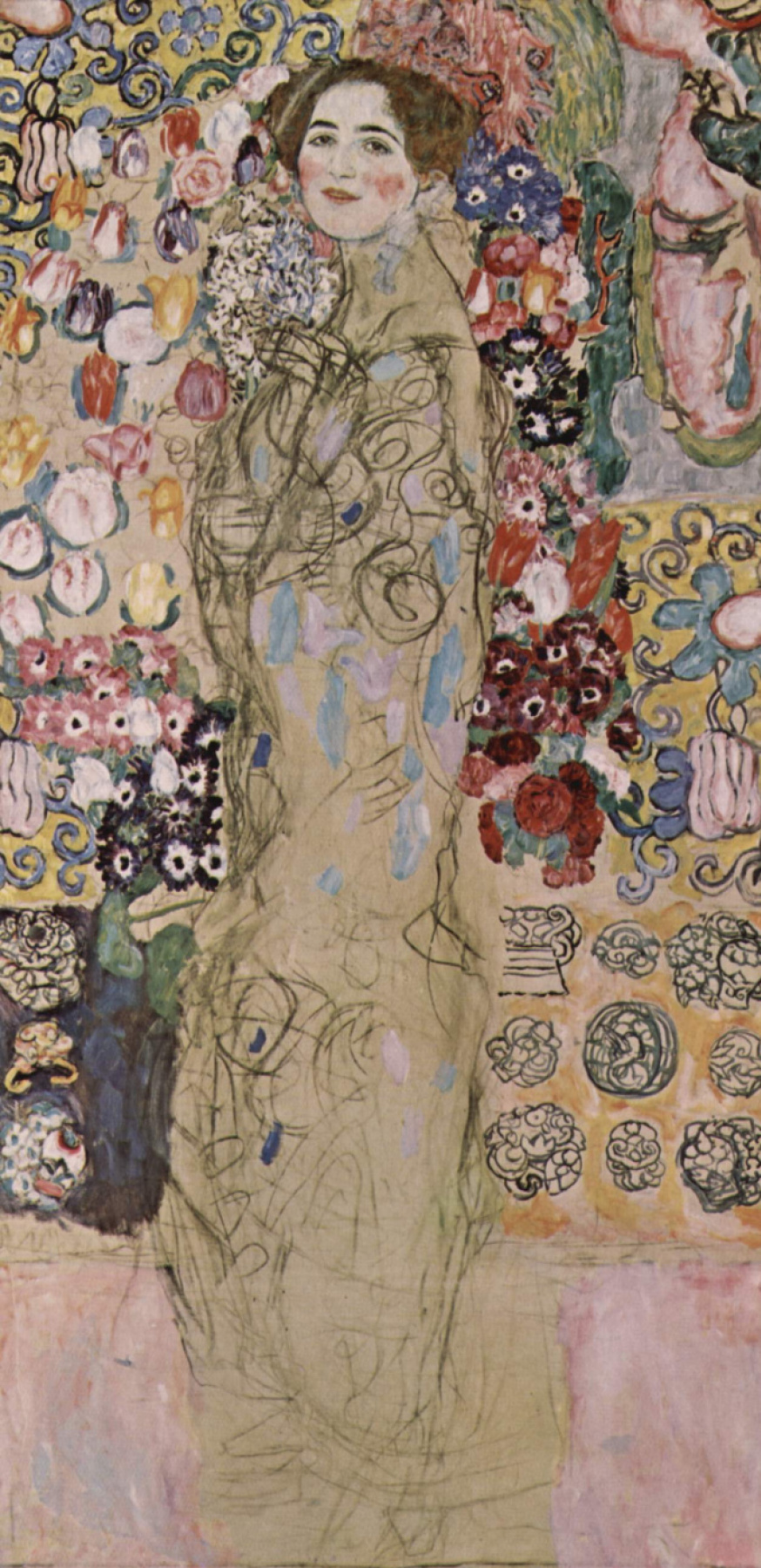 Gustav Klimt. Портрет Марии Мунк (незавершенное)