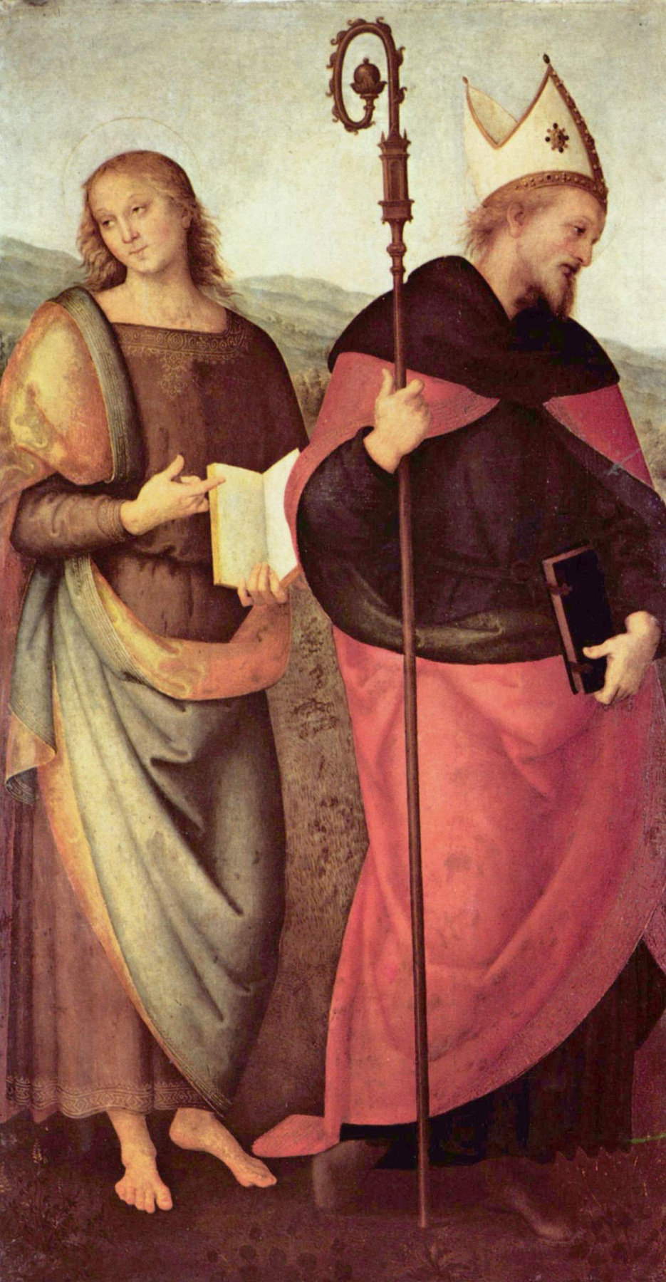 Пьетро Перуджино. Алтарь св. Августина. Иоанн Креститель и св. Августин