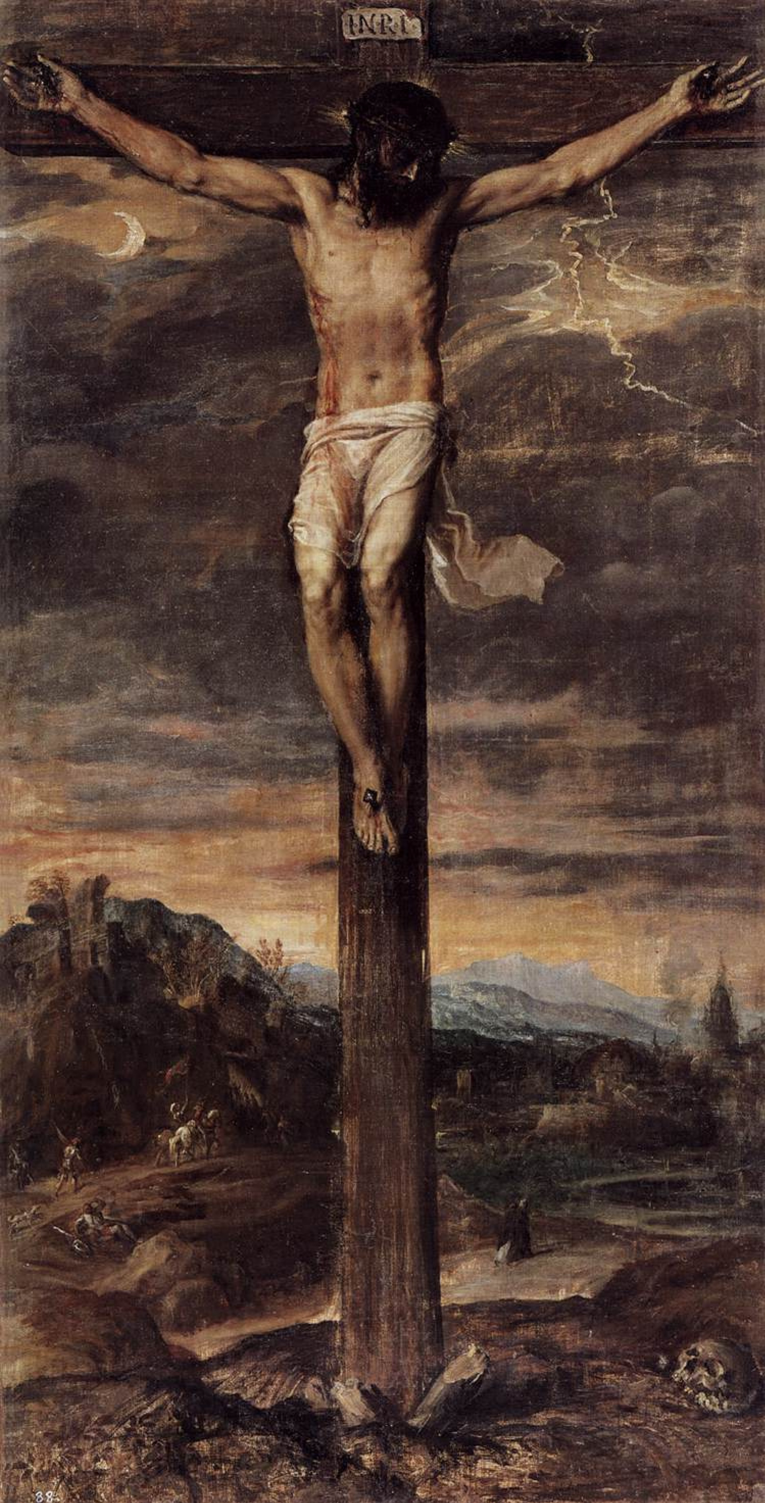 Crucifixion of Christ 1555 109 214 cm by Titian Vecelli History