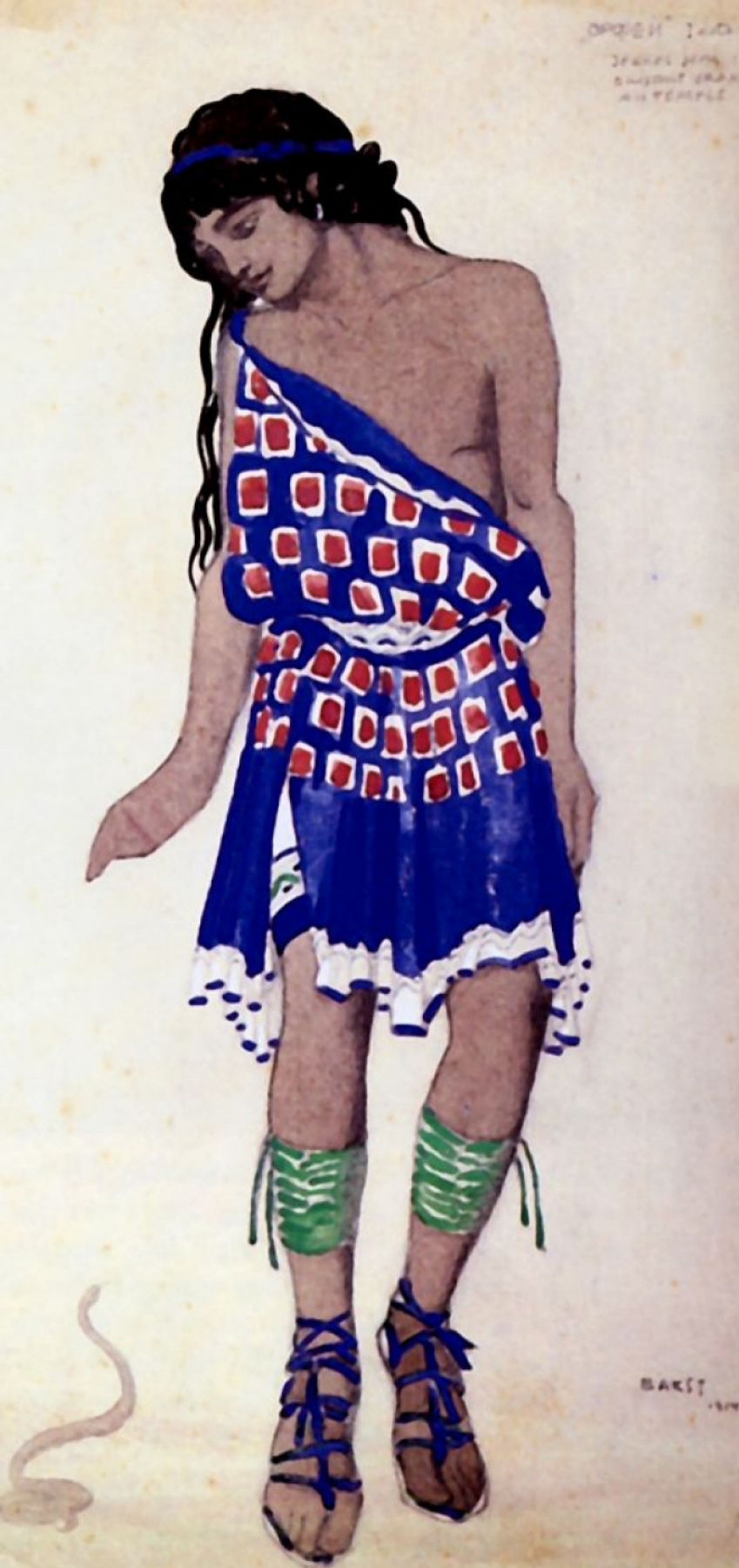 Lev Samoilovich Bakst (Leon Bakst). Costume design Orpheus ballet Roger-Ducasse