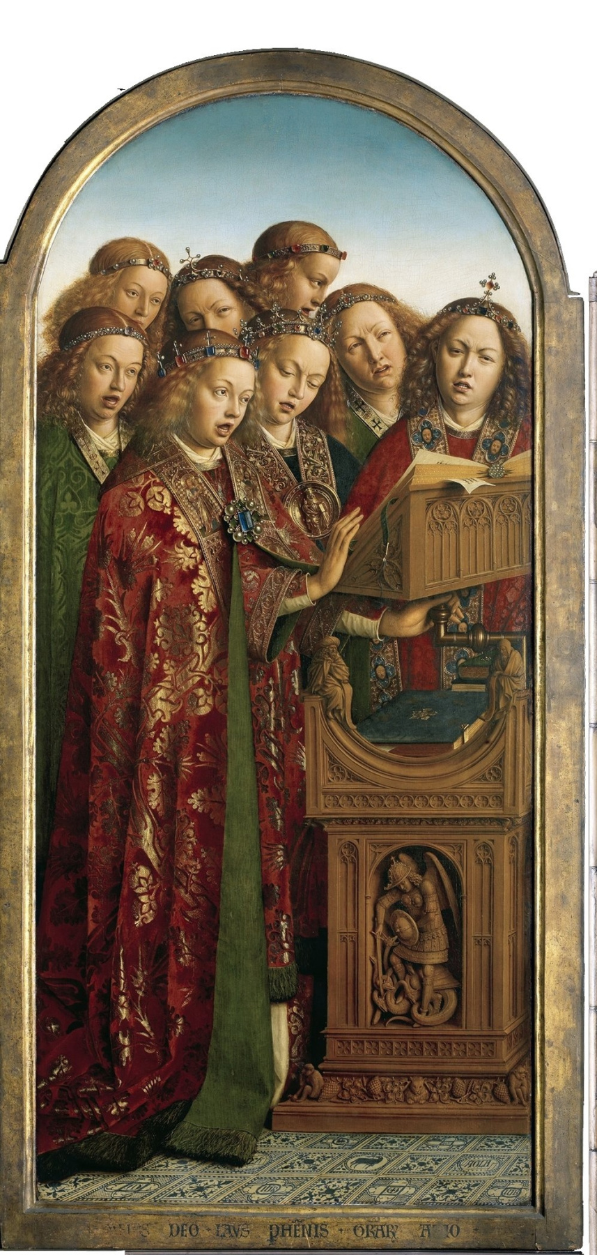 Jan van Eyck. The Ghent altarpiece. Angels (fragment)