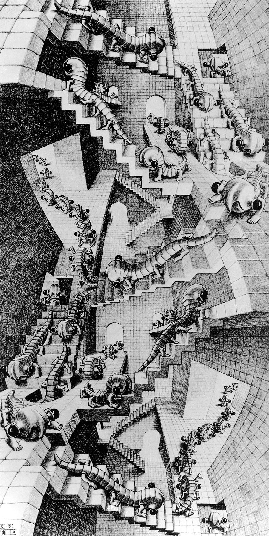 Maurits Cornelis Escher. House with stairs