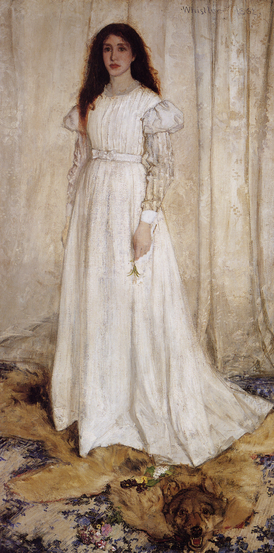 James Abbot McNeill Whistler. Symphony in white No. 1. The girl in white. Portrait Of Joanna Hiffernan