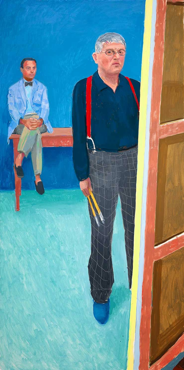 David Hockney. Self-portrait with Charlie