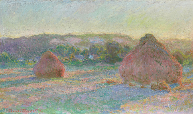 Claude Monet Meules de foin dans la matinée. Effet de neige, 1891
