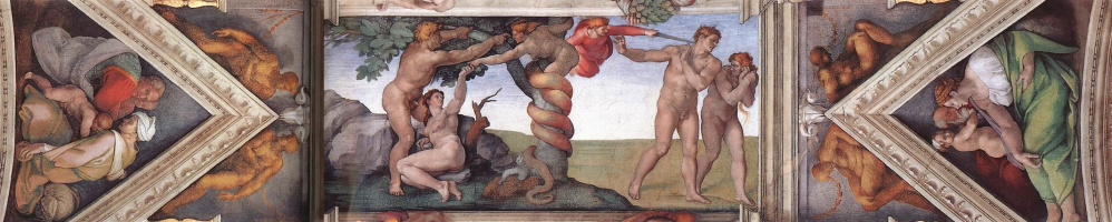 Michelangelo Buonarroti. The ceiling of the Sistine chapel. Fragment