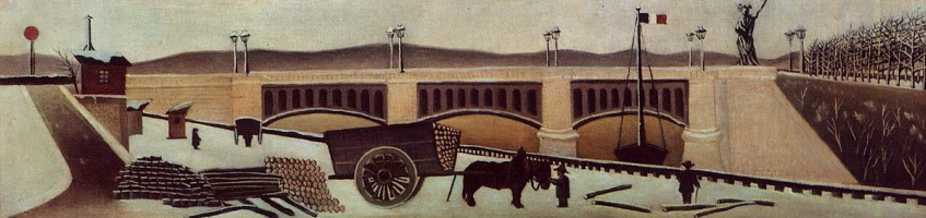 Henri Rousseau. The wagon near the Pont de Grenelle