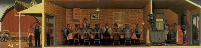 Grant Wood. Dinner for Molotilov