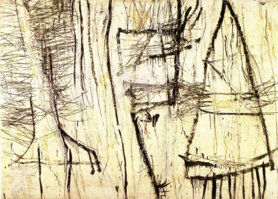 New-York : Brooklyn bridge, 1989, 195×114 cm by Bernard Buffet