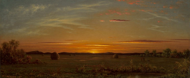 Martin Johnson Head. Sunset: the burning sky above the swamps