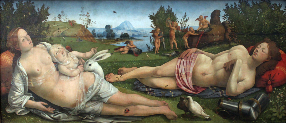 Piero di Cosimo. Venus, Mars and Cupid