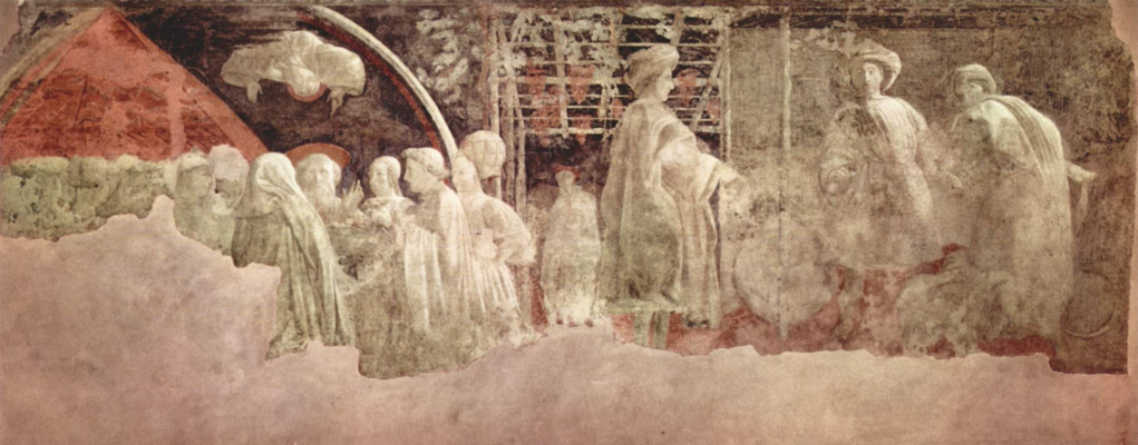 Паоло Уччелло. Цикл фресок на темы Ветхого завета в крытой галерее Санта Мария Новелла во Флоренции. Благодарственная жертва, опьянение Ноя