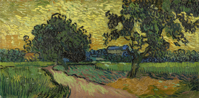 Vincent van Gogh. Landscape at dusk
