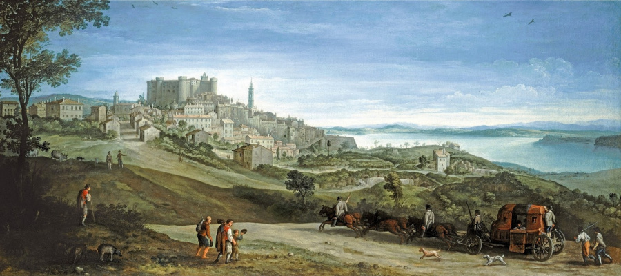 Paul Brill. Vue Du Lac De Bracciano. 1620-e