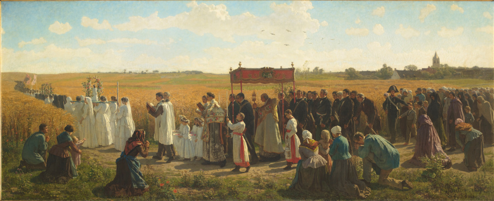 Жюль Бретон. Благословение урожая пшеницы в Артуа
