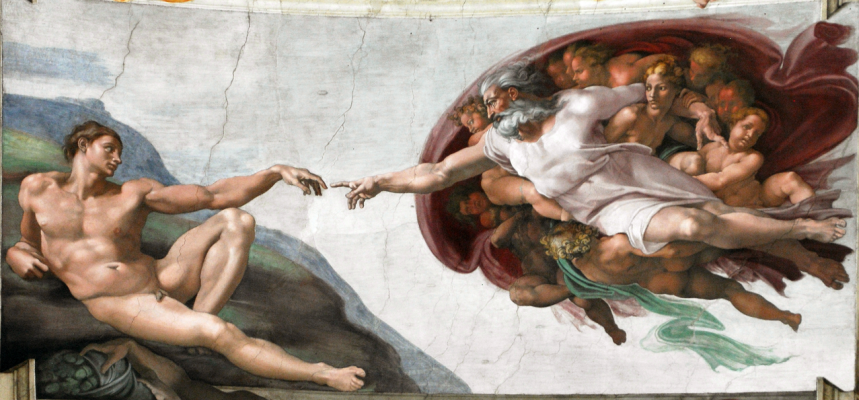 Michelangelo Buonarroti. La création d'Adam