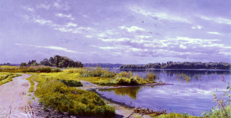 Peder Mørk Mønsted. River landscape