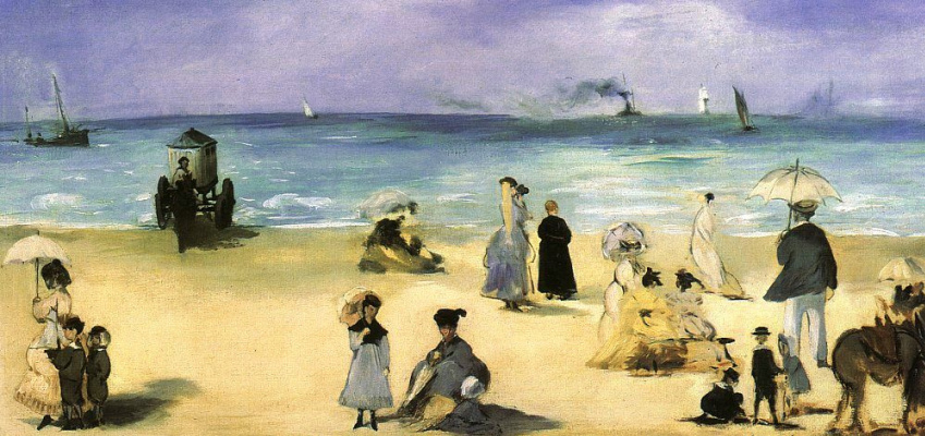 Edouard Manet. The beach at Boulogne