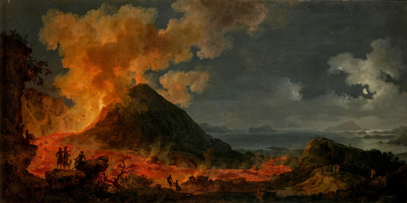 Pierre-Jacques Woller. The eruption of Vesuvius. 1771